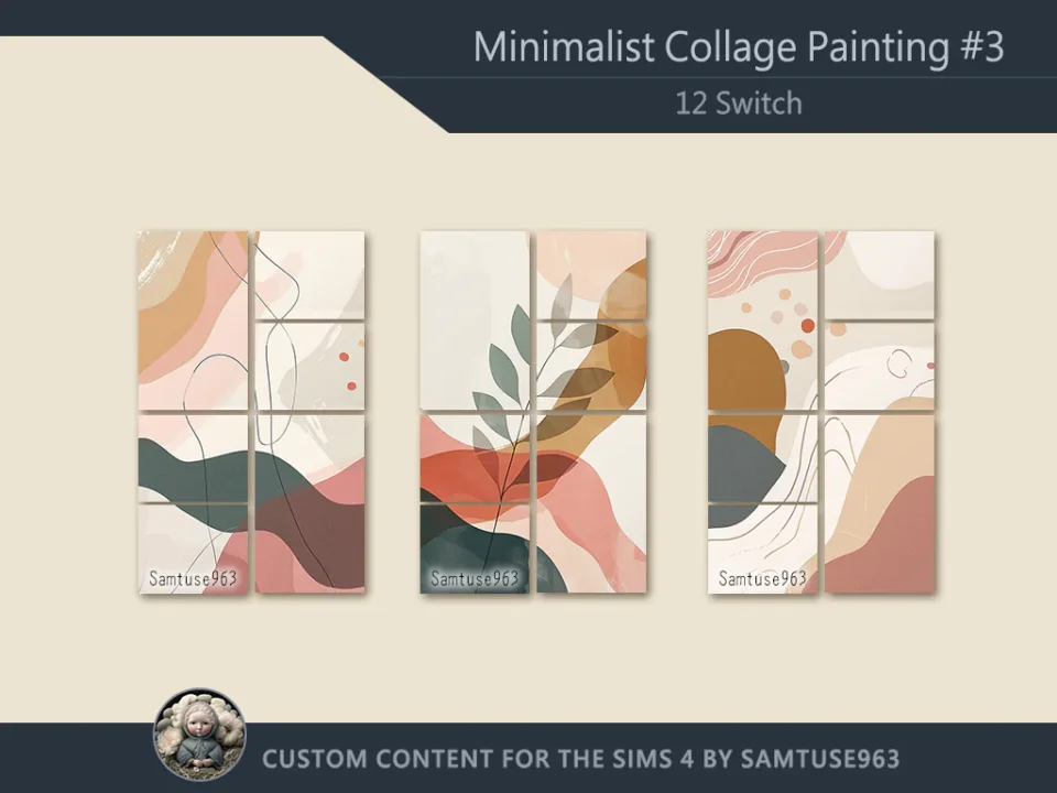 HQ Minimalist Collage Painting #3 Sellable Samtuse963