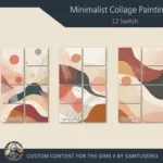 HQ Minimalist Collage Painting #3 Sellable Samtuse963