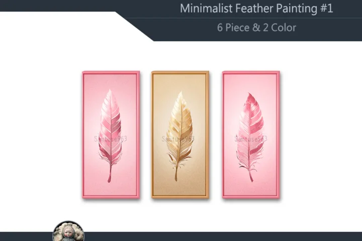 Minimalist Feather Painting #1 Sellable Samtuse963