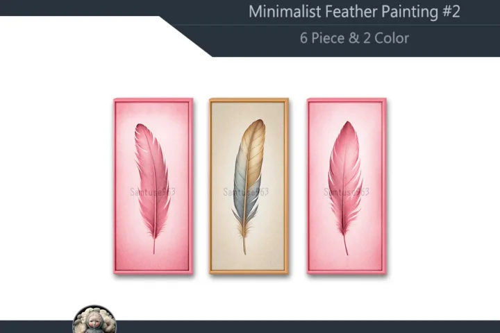 Minimalist Feather Painting #2 Sellable Samtuse963
