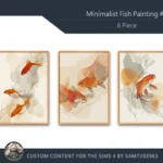 Minimalist Fish Painting #1 Sellable Extra A Samtuse963