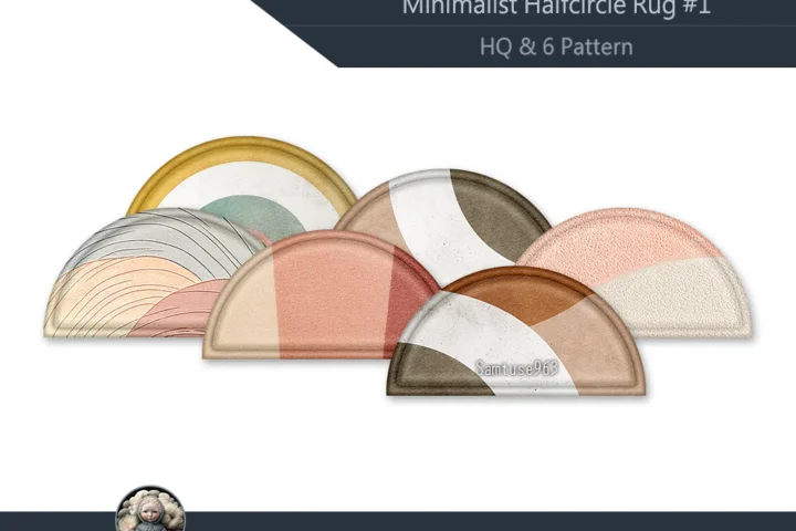 HQ Minimalist Half Circle Dance Rug #1 Samtuse963