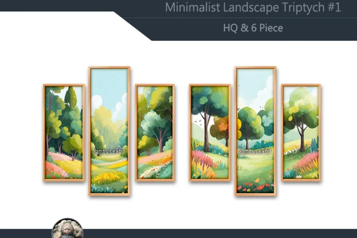 HQ Minimalist Landscape Triptych #1 Sellable Extra B Samtuse963
