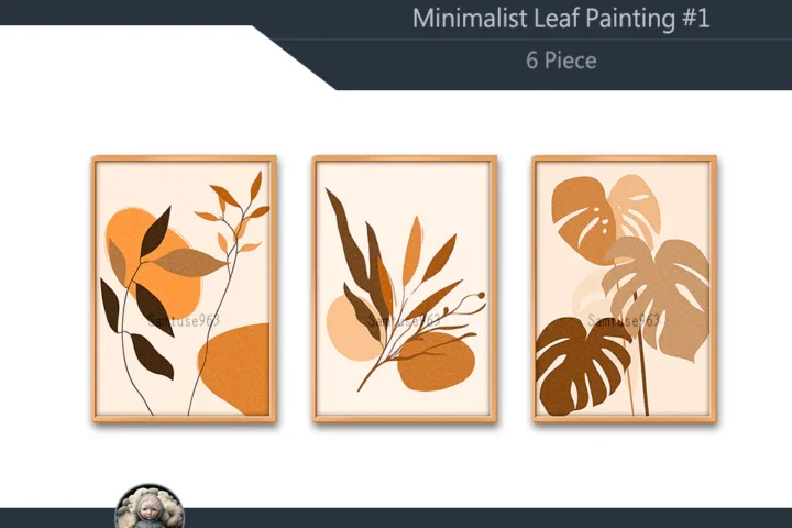 Minimalist Leaf Painting #1 Sellable Extra A Samtuse963
