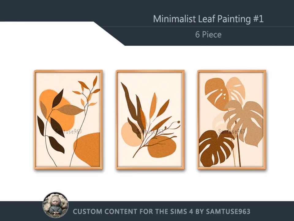 Minimalist Leaf Painting #1 Sellable Extra A Samtuse963