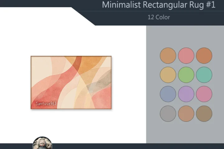 Minimalist Rectangular Dance Rug #1 Samtuse963