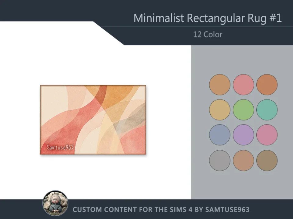 Minimalist Rectangular Dance Rug #1 Samtuse963