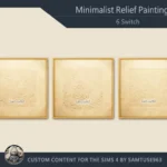 Minimalist Relief Square Painting #1 Sellable Extra C Samtuse963