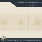 Minimalist Strokes Square Painting #1 Sellable Extra C Samtuse963