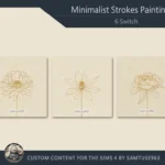 Minimalist Strokes Square Painting #2 Sellable Extra C Samtuse963
