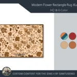 HQ XLarge Modern Flower Rectangle Dance Rug #1 Samtuse963