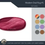 Modern Oval Dance Rug #1 Samtuse963