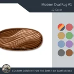 Modern Oval Dance Rug #1 Samtuse963