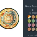 Modern Round Dance Rug #1 Samtuse963