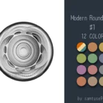 Modern Round Dance Rug #1 Samtuse963