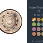 Modern Round Dance Rug #1 Samtuse963