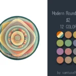 Modern Round Dance Rug #2 Samtuse963