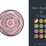 Modern Round Dance Rug #2 Samtuse963