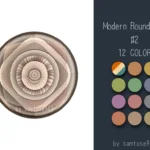 Modern Round Dance Rug #2 Samtuse963