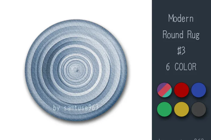 Modern Round Dance Rug #3 Samtuse963