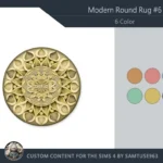 Modern Round Dance Rug #6 Samtuse963