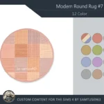 Modern Round Dance Rug #7 Samtuse963