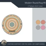 Modern Round Dance Rug #8 Samtuse963