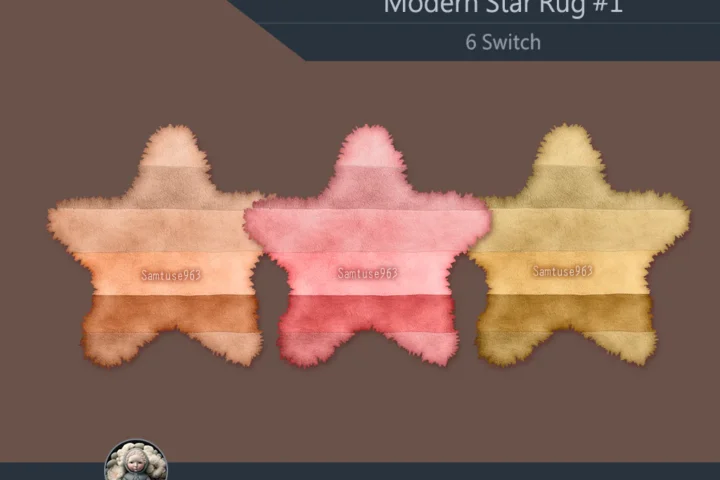 Modern Star Dance Rug #1 Samtuse963