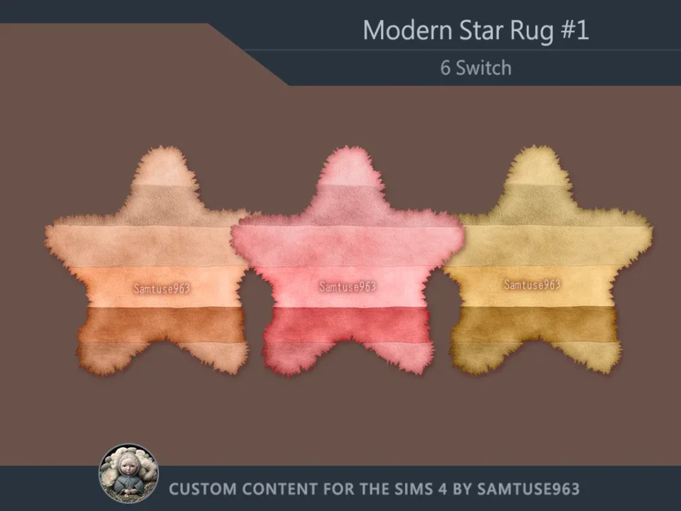 Modern Star Dance Rug #1 Samtuse963