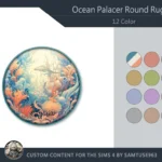 Ocean Palace Round Dance Rug #1 Samtuse963