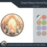 Ocean Palace Round Dance Rug #2 Samtuse963