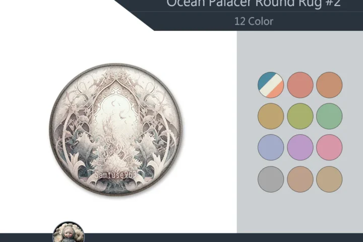 Ocean Palace Round Dance Rug #2 Samtuse963
