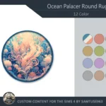 Ocean Palace Round Dance Rug #3 Samtuse963