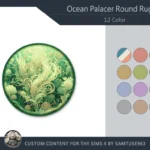 Ocean Palace Round Dance Rug #3 Samtuse963