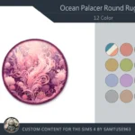 Ocean Palace Round Dance Rug #3 Samtuse963