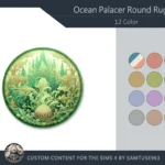 Ocean Palace Round Dance Rug #4 Samtuse963
