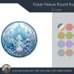 Ocean Palace Round Dance Rug #4 Samtuse963