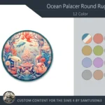 Ocean Palace Round Dance Rug #5 Samtuse963
