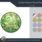 Ocean Palace Round Dance Rug #5 Samtuse963