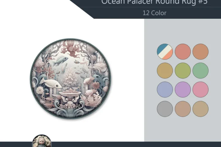 Ocean Palace Round Dance Rug #5 Samtuse963