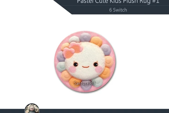 Pastel Cute Kids Plush Dance Rug #1 Samtuse963