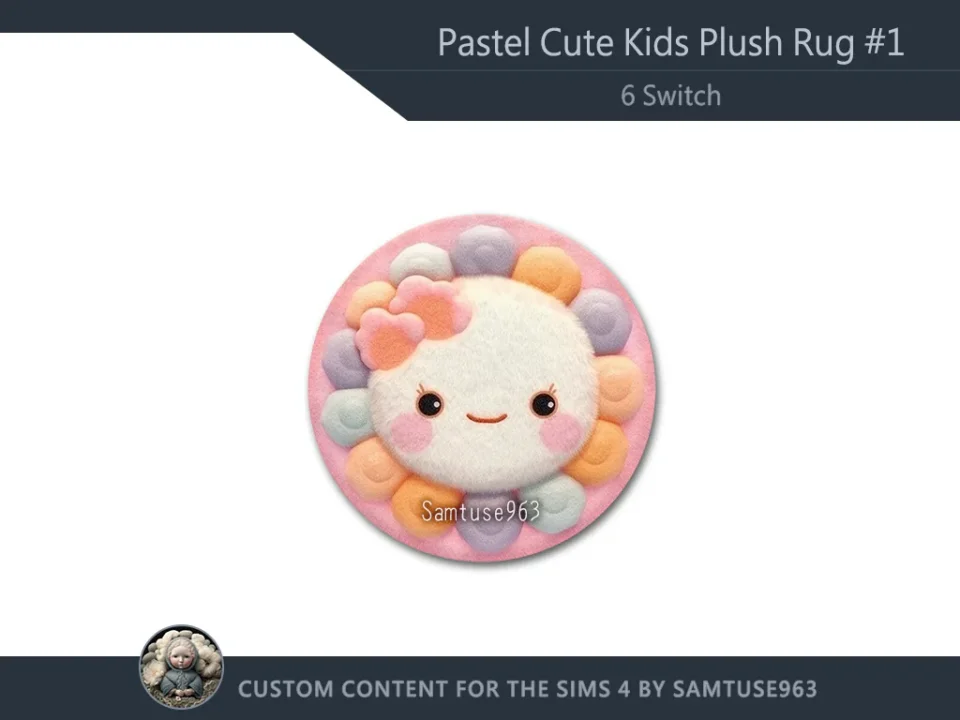 Pastel Cute Kids Plush Dance Rug #1 Samtuse963