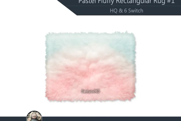 Pastel Fluffy Rectangular Dance Rug #1 Samtuse963