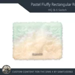 Pastel Fluffy Rectangular Dance Rug #1 Samtuse963