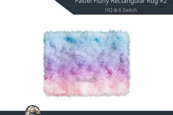 HQ Pastel Fluffy Rectangular Dance Rug #2 Samtuse963