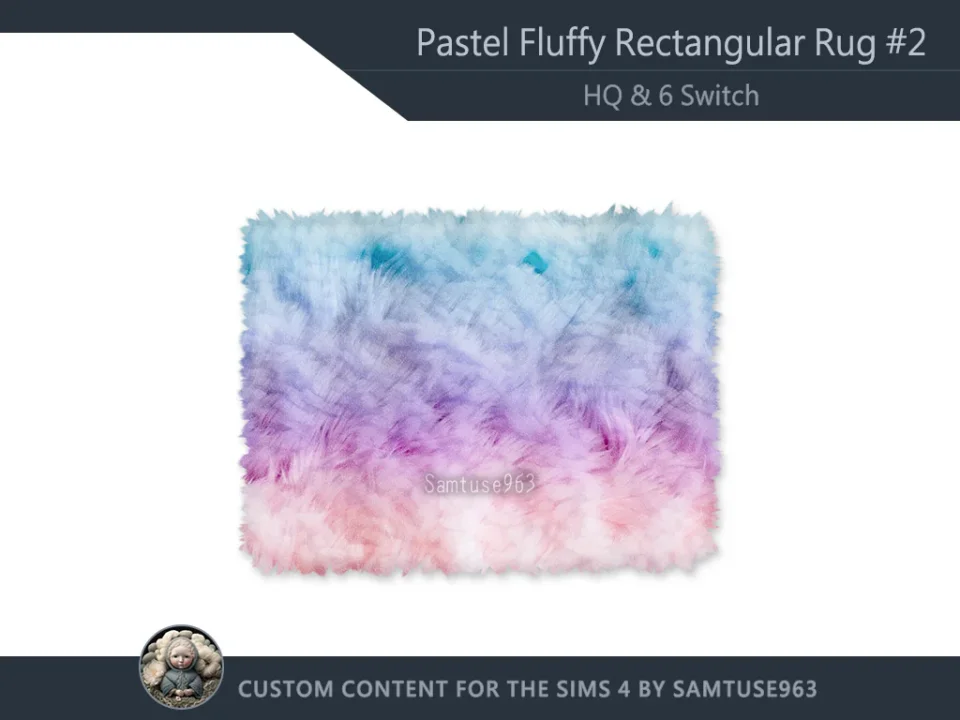 HQ Pastel Fluffy Rectangular Dance Rug #2 Samtuse963