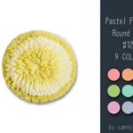Pastel Fluffy Round Dance Rug #12 Samtuse963