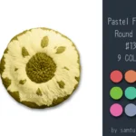 Pastel Fluffy Round Dance Rug #13 Samtuse963