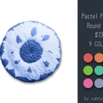 Pastel Fluffy Round Dance Rug #13 Samtuse963