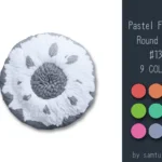Pastel Fluffy Round Dance Rug #13 Samtuse963